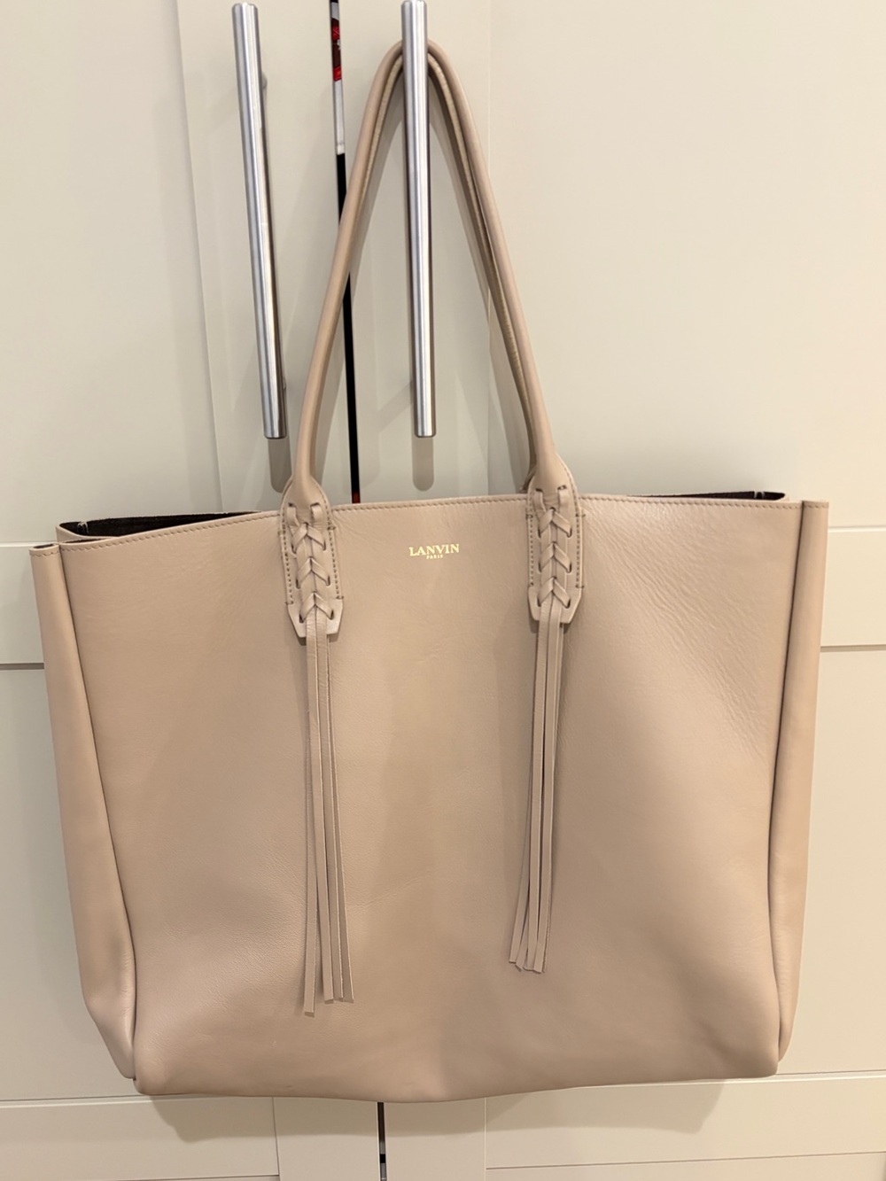 Lanvin Nela oversized tote in Taupe
